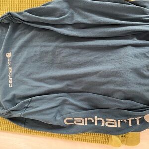 Carhartt Slate Blue Logo Long Sleeve Shirt